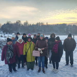 Zdjęcie grupowe uczestników kuligu